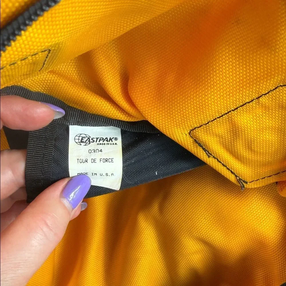 Eastpak Yellow Black Utility Backpack Travel Hiking School Bag Unisex USA